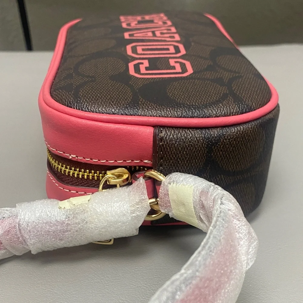 Coach Brown and Pink Wristlet/Bag